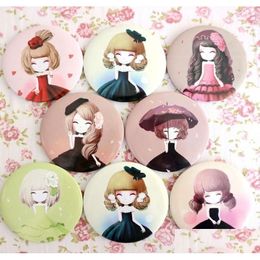 Compacte Spiegels Girls039 Mini Pocket Cosmetische Compacte Spiegels Kleine Leuke Cartoon Handspiegel Make-up Gereedschap Huwelijkscadeau Gunsten1037525 D Dhjed