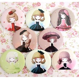 Compact Mirrors Girls039 Mini poche cosmétique miroirs compacts petit dessin animé mignon miroir à main outils de maquillage cadeau de mariage faveurs1037525 D Dhjed