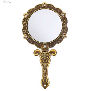 Miroirs compacts Miroir Miroir Alloy Antique Bronze Style Glass Retro Makeup Girlfriend Girld