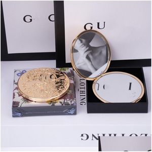 Miroirs compacts Luxury G Letters Brand Hand Cade Grass Gol