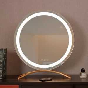 Miroirs compacts Miroir de maquillage avec lumières Miroir de courtoisie cosmétique éclairé avec lumières LED pour dressing Chambre Cadeaux de table pour fille femmes 230818