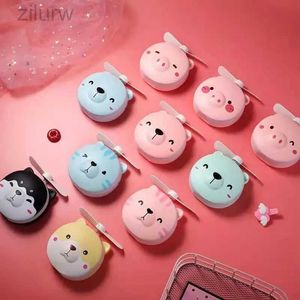 Miroirs compacts Mini miroir de beauté Pig Pig Beauty With Beauty Light Student portable Miroir cosmétique LED rechargeable D240510