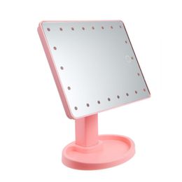 Miroirs compacts Nouveau miroir de maquillage tactile Sn à Rotation de 360 degrés avec 16/22 lumières LED Table de vanité professionnelle maquillage de bureau Drop Otbur