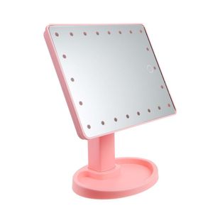 Compacte spiegels Nieuwe 360 graden rotatie Touch Sn make-upspiegel met 16/22 led-verlichting Professionele kaptafel Desktop Make-up Drop Otbur