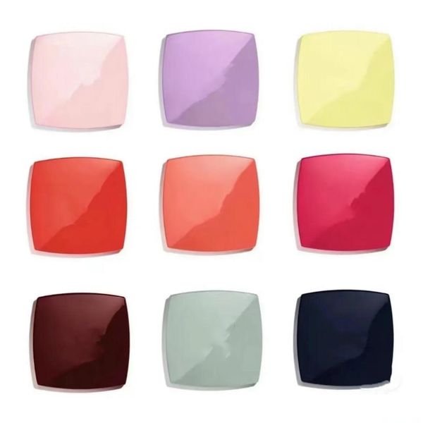 Miroirs compacts Rose Blanc Noir Rouge Jaune Violet Vert Miroir de marque Double Facettes 7 Couleur Logo d'impression 11 Qualité Duo Maquillage avec Dhjro