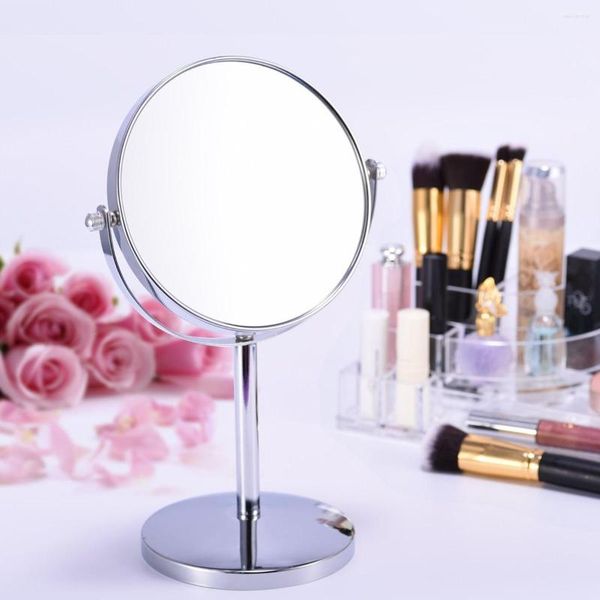 Espejos compactos, espejo giratorio portátil de doble cara, mesa de maquillaje con aumento, escritorio, tocador de pie, cosmético, belleza para mujeres