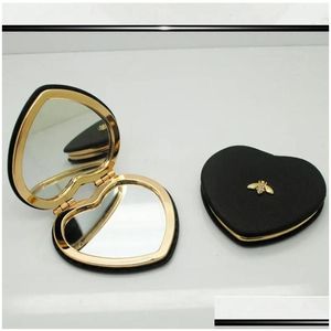 Miroirs compacts Petite abeille Mini miroir de maquillage poche portable double face pliant 230529 livraison directe outils de beauté santé accessoires Dhmeo