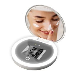 Compact Mirrors UV Sunscreen Test Camera Portable LED Cosmetic Mirror Makeup Removal Skin Condition Detection Mini Travel 230613