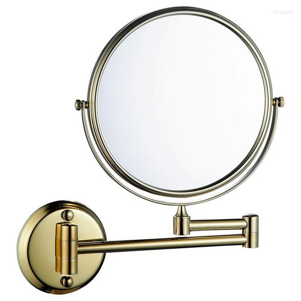 Miroirs compacts Miroir mural 3X Nification Réglable en hauteur double face pour vanité de salle de bain