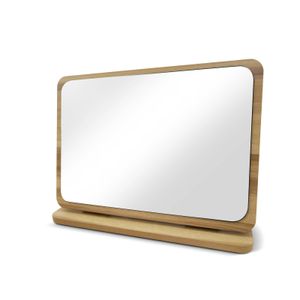 Miroirs compacts Miroir de bureau en bois pivotant miroir de table de maquillage simple face portable comptoir amovible salle privée maquillage haute définition 231021