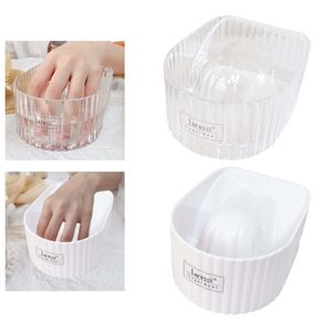 Bol de trempage des ongles compacts confortable déménagement polonais pour le nettoyage des ongles manucure outil d'art de nail