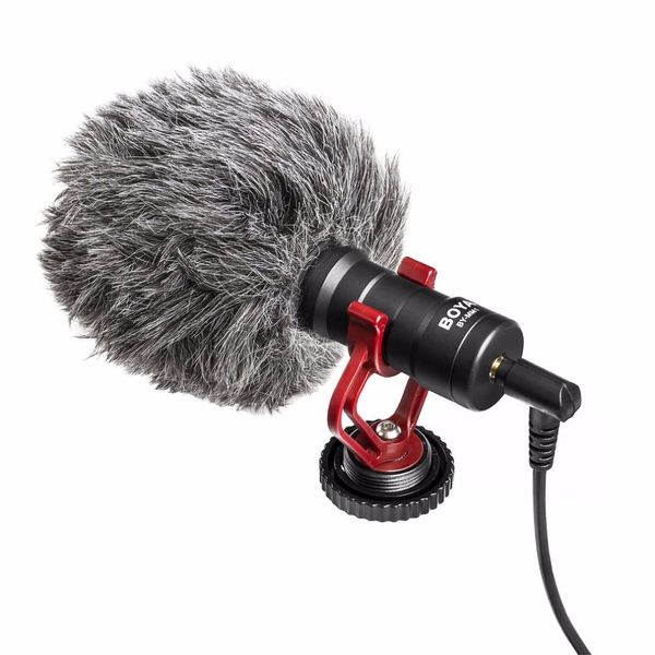 Livraison gratuite Microphone vidéo compact sur caméra Microphone d'enregistrement d'interview universel pour IOS pour smartphone Android pour appareils photo reflex numériques