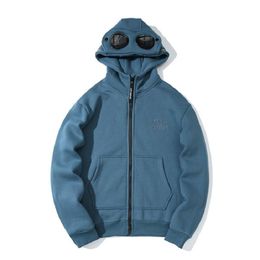 Compagnie Men Sweat à capuche Round Lens CP Sweat-shirt Pullover Pure Cotton Zipper Fleep Fleece Corée HARUKU Veste surdimensionnée Down Down