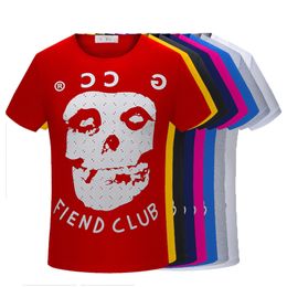 T-shirts pour hommes T-shirt T-shirt Cotton Round Neck Imprimée séchage rapide anti-rides hommes femmes printemps d'été