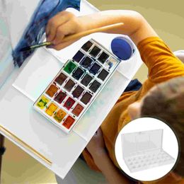Compartiments Boîte de couleur Kit Kids Watercolor Boîte de voyage en conserve Boîte de pigment de pigment Boîte à aquarelle Pan Full Pan