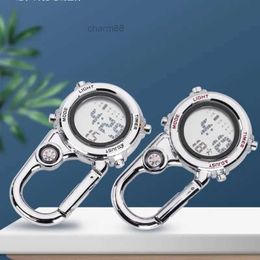 Compasse 1 pc Carabiner Watch multifonctionnel Electronic Pocket Watch Watch Watch Pocket Watch Luminal Outdoor Sports Backpack Watch F24