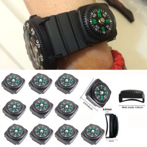 Boussole 10pcs / lot mini bracelet Compass Portable Portable Compass Outdoor Camping Randonnée Travel Travel Emergency Survival Navigation Tool