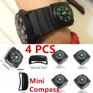 Compass 4pcs/Lot Belt Buckle Mini Compass Portable for Outdoor Camping Hiking Travel Emergency Survival Navigation Tool