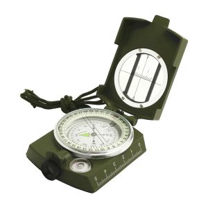 Compasse K4580 Haute précision American Compass Multifonctionnel Militaral Green Compass North Compass Outdoor Car Survival Tools