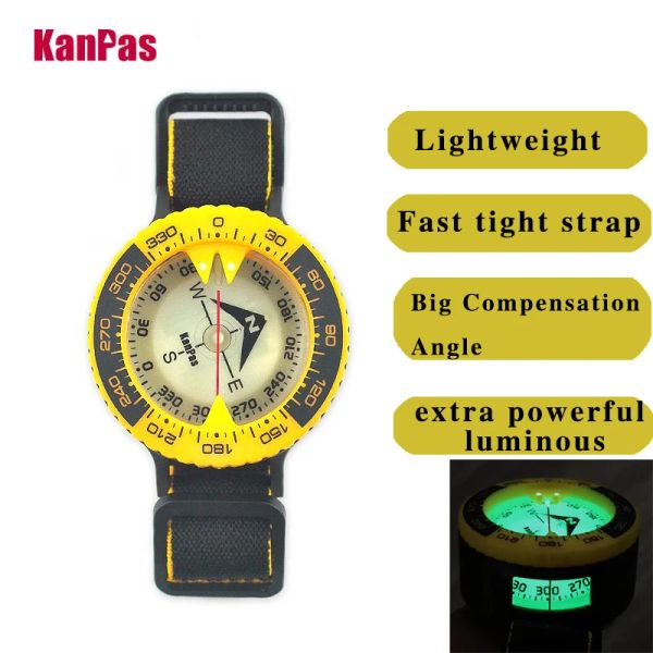 Compasse Kanpas 6bar Scuba Diving Compass / Dive Compass / Compass Sea Navigation / Blue Compass Glow