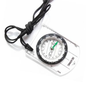 Compass Multifonctionnel Transparent Compassportable Equipment Guiding Tools Mini Map Recuette Randonnée Camping Tool Tool