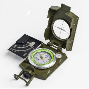 Compasse Nouvelle vision militaire professionnelle Metal Metal Clinomètre Camping Scale Spirit Nivel Night Vision Vision