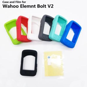 Compass New Wahoo Elemnt Bolt V2 Case Screen Protector Film For Wahoo Elemnt Bolt V2 GPS Qualite de qualité Silicone Silicone