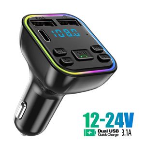 Compatible 5.0 Fast Car Charger Mp3 Player U Disk Call Support Hands-free Bluetooths Fm modulator Fm transmitter