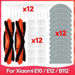 Compatible pour le voleur de robot Xiaomi E10 / E12 / B112 Rouleau de brosse à brosse Filtre de vadrouille Tissue de remplacement de pièce de rechange accessoire