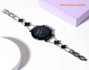 Compatible avec les bracelets Samsung Galaxy Watch 5 de 20 mm, Watch4 Band 40 mm, 44 mm, Watch 5 Pro 45 mm, 22 mm, Fashion Bling Diamond Clover Bands 7080207.