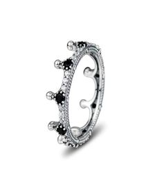 Compatible avec les bijoux anneaux argentés ennchantes de couronne enchantées avec CZ 925 Bijoux en argent sterling bricolage entier pour les femmes20271527991292