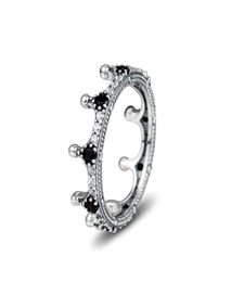 Compatible avec les bijoux bague en argent bagues couronne enchantée avec CZ 925 bijoux en argent sterling tout bricolage pour les femmes20271522866862