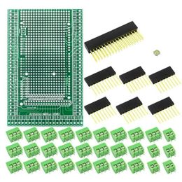 Compatibel met MEGA2560 Dubbele zijde PCB-prototype Schroef Terminal Block Shield Board Kit voor Arduino Mega 2560 / Mega2560 R3