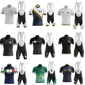 Maillot de cyclisme complet Set Italie Vêtements de cyclisme Été Men039s Cuissard à bretelles VTT Vêtements de vélo Sportswear Suit9306797