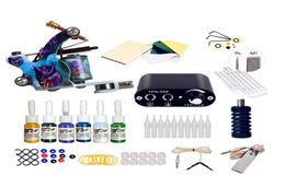 Kit complet du pistolet de tatouage pour démarreur pour débutant d'alimentation en encres d'alimentation à aiguilles de petite machine d'art corporel