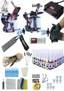 Kit de tatouage complet, 2 pistolets, encres de couleur immortelle, alimentation électrique, Machines à tatouer, aiguilles, accessoires, Kits de maquillage Permanent, Kit7982292