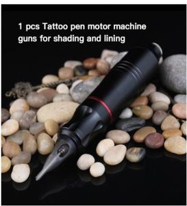 Complete Tattoo Kit Motor Pen Machinegeweer Kleur Inkten Voedingsvoorzieningen Naalden Rotary Machine2617027