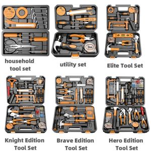 Outils complets Définir les outils à main Complete Toolbox Mécanical Atelier électricien Tourneurs de menus de bois Multimètre Multitool Tool