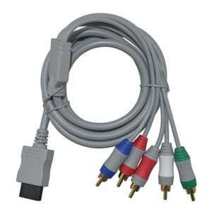 Component AV-kabel 5 RCA Video Stereo Audio A/V Koord Draad naar HDTV voor Wii WiiU DHL FEDEX UPS GRATIS VERZENDING