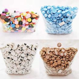 Composants 1000 pièces 14mm bricolage acrylique corée bonbons m forme paster perles. pour femme enfants tête cheveux bijoux faisant des accessoires 2021 nouveau