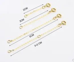 Componenten 18k gouden ketens AU750 sieradenonderdelen Gold Extension Chain 1cm10cm