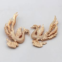 Componenten 2 stks messing gegoten retro Phoenix Oriental Charms Stamping Decoration Display Cameo Base Kwaliteit DIY Coronet Sieraden Accessoires