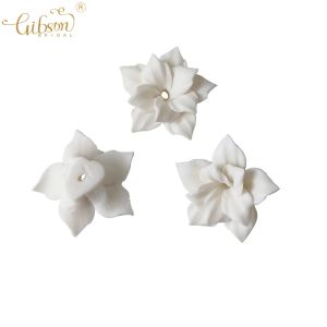 Componenten 50 stks witte kleur plat bodem porselein keramische bloemen materiaal handgemaakte sieraden doe -het -zelf oorbellen voor bruiloft maken accessoires