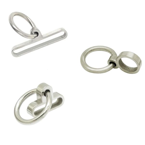 Composants poignets acechannel retirer l'anneau pièces de rechange en acier inoxydable Oring amovible pour verrouiller les anneaux des poignets et des chevilles du collier