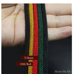 Composants ATF 5mm 20 mètres Milan cordon tressé bracelet à bricoler soi-même collier pour la fabrication de bijoux accessoires de vêtements vêtements artisanat corde tissée