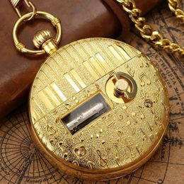 Composants Creative Sier Hand Crank Music Quartz Pocket Watch Fashion Swan Lake Mouvement musical Chaîne FOB Nouvel An Gift For Men Women