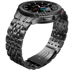 Composants Bracelet en métal à extrémité incurvée pour Samsung Galaxy Watch 5 Pro 40 mm 44 mm 4 Classic 46 mm 42 mm Bracelet sans espaces Bracelet en acier inoxydable