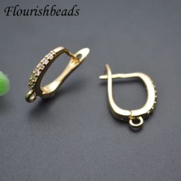Composants FlorishBead Handmade 18k Real Gold plaqué d'oreille Crochet d'oreille Crochets Accessoires pour les bijoux gratuits de nickel bricol