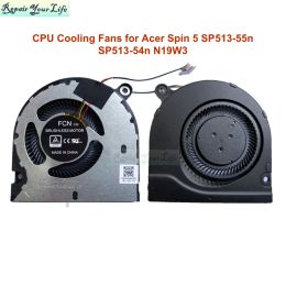 Componentes Ventiladores de enfriamiento de la CPU para portátiles para Acer Spin 5 SP51355N SP51354N N19W3 Computer Notebook PC Fan Radiator Cooler FCNDQ5D566G002 DC5V