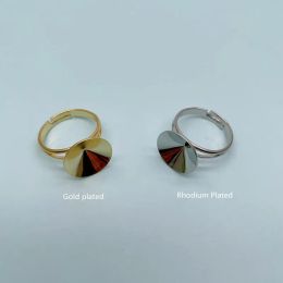 Composants Ms.Betti rond Rivoli anneau réglable base résultats 1122 cristal autrichien 12mm/14mm paramètres de cuivre pour la fabrication de bijoux bricolage